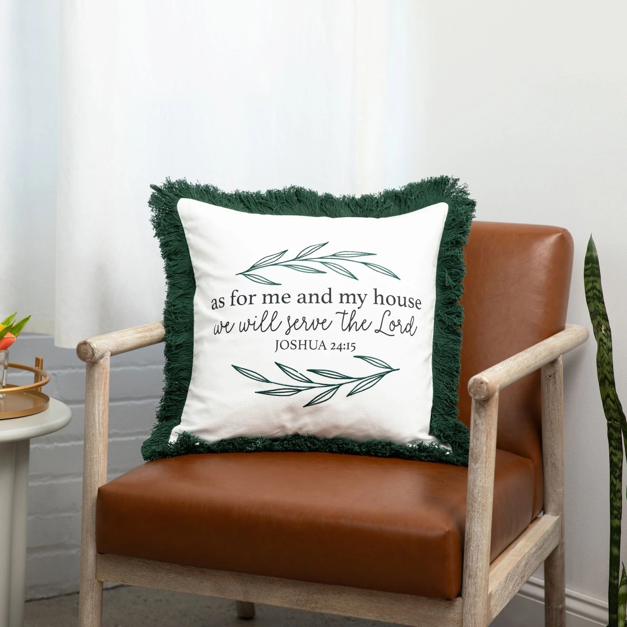 As For Me & My House Prayer Pocket Pillow Cover - Image 4