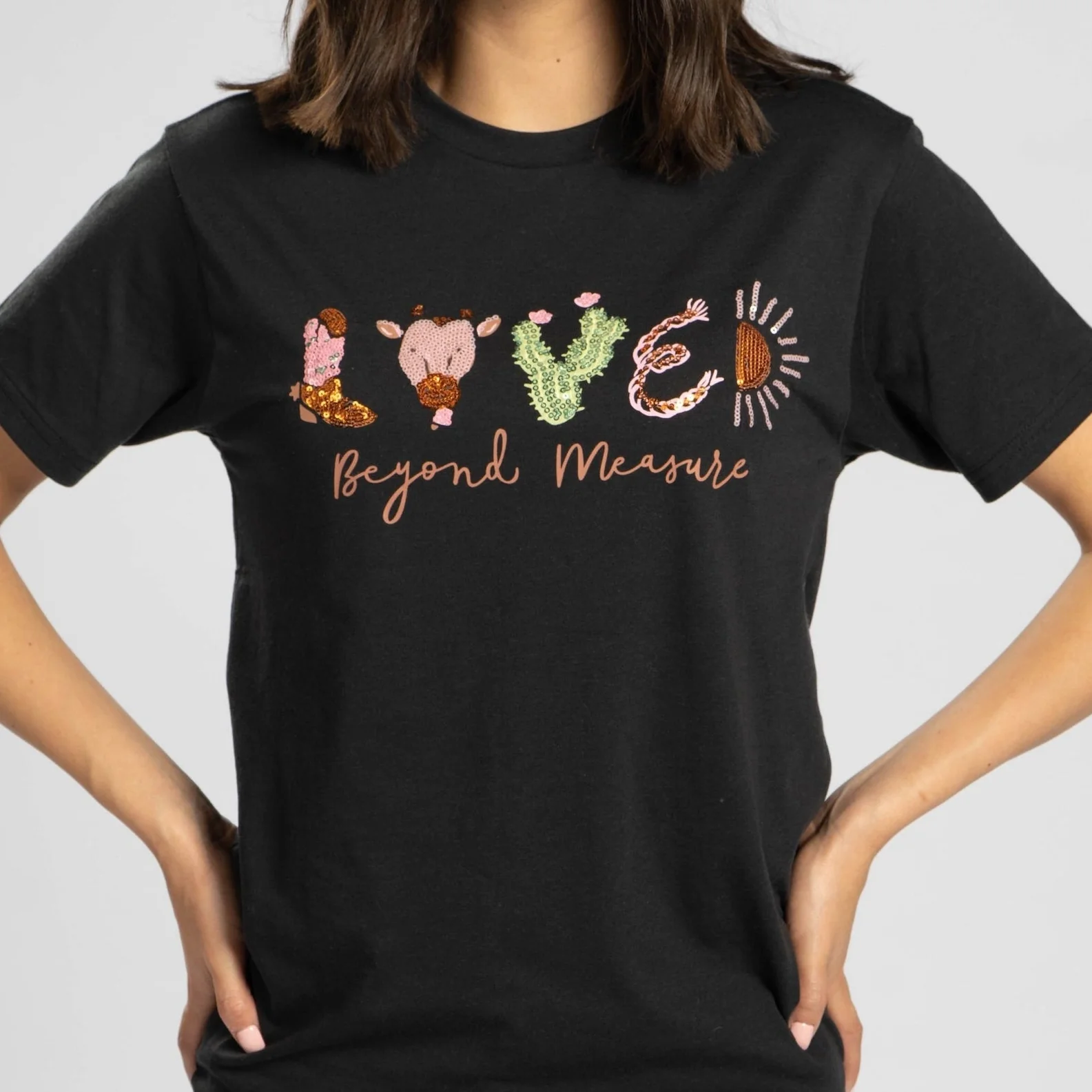 Loved Beyond Measure Sequin Tee
