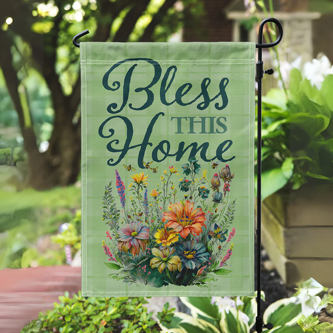 Bless This Home Printed Garden Flag - Image 2