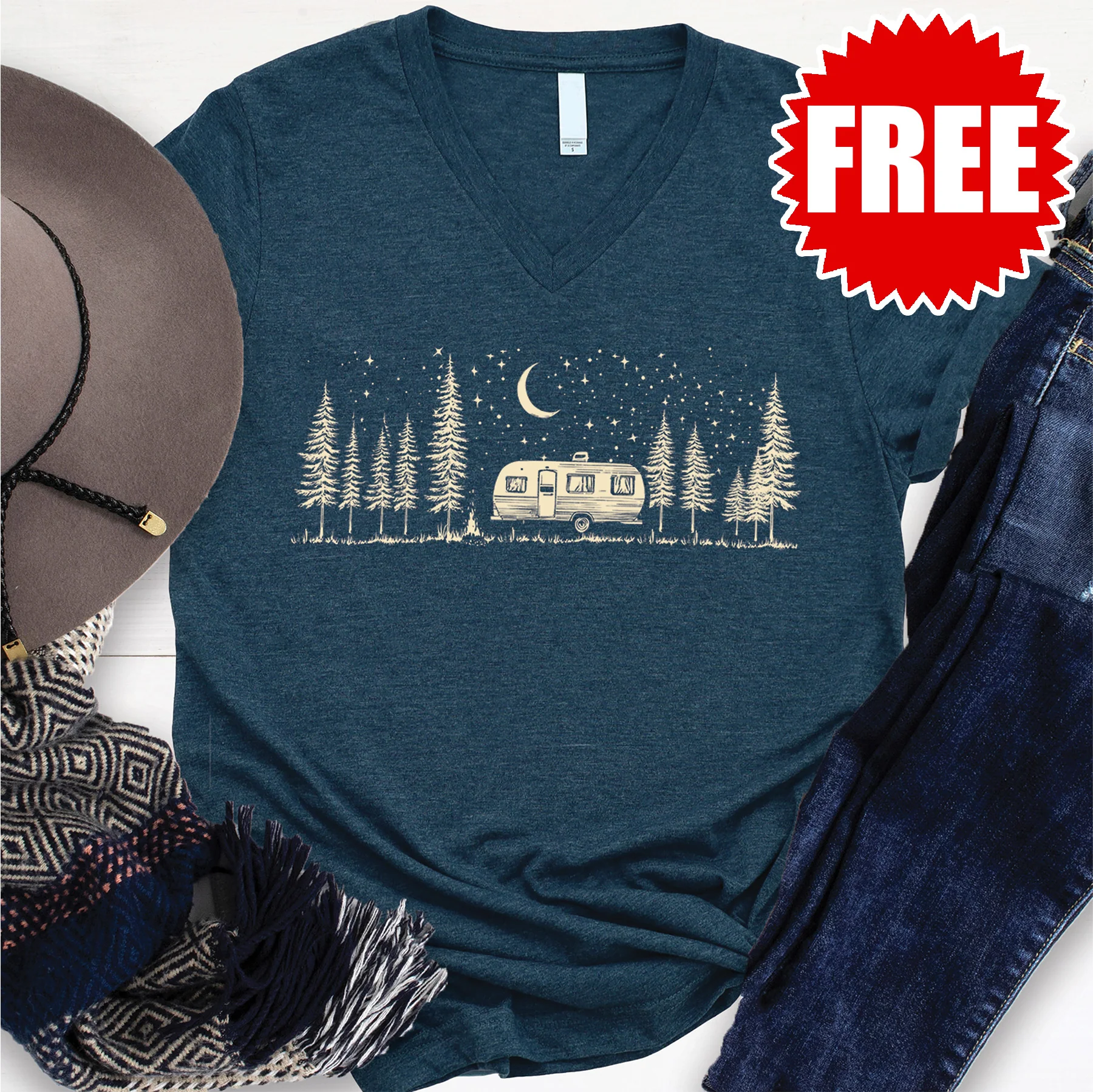 Camping Life V-Neck - 0 - Image 2
