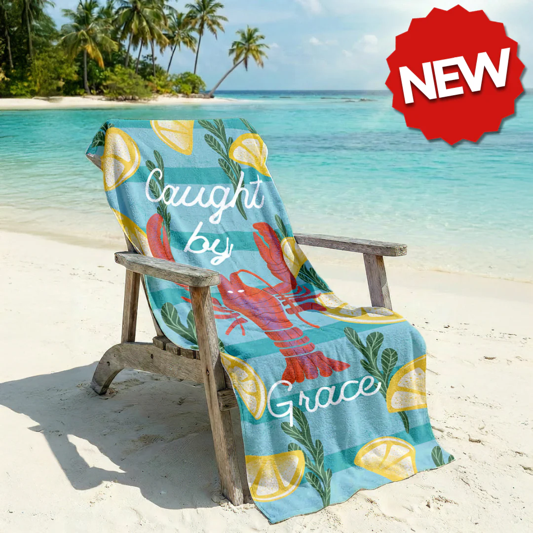 Caught by Grace Beach Towel