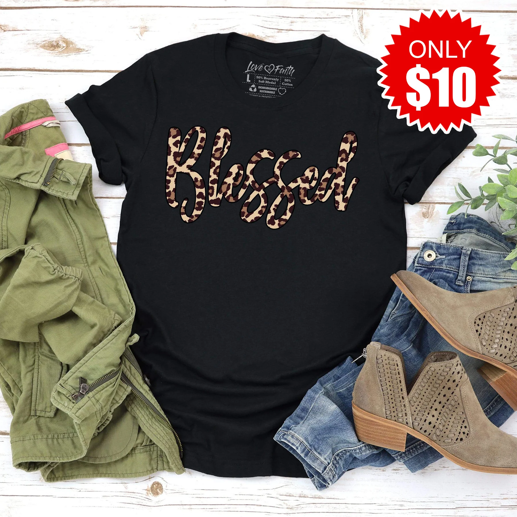 Blessed Leopard Tee - 10