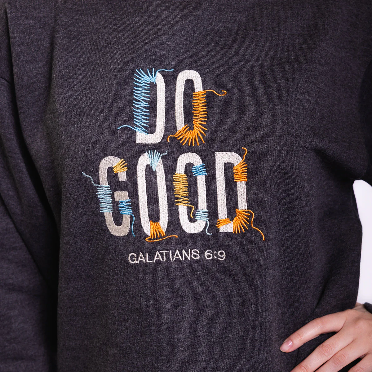 Do Good Embroidered Crewneck Sweatshirt - Image 3