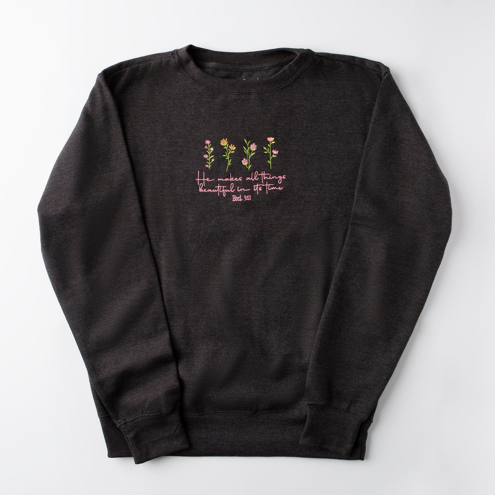 Embroidered He Makes All Things Beautiful Sweatshirt - Image 4