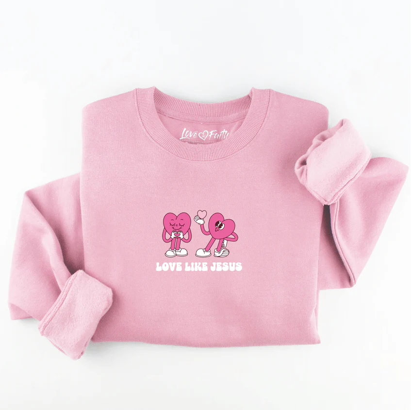 Embroidered Love Like Jesus Sweatshirt - Image 2