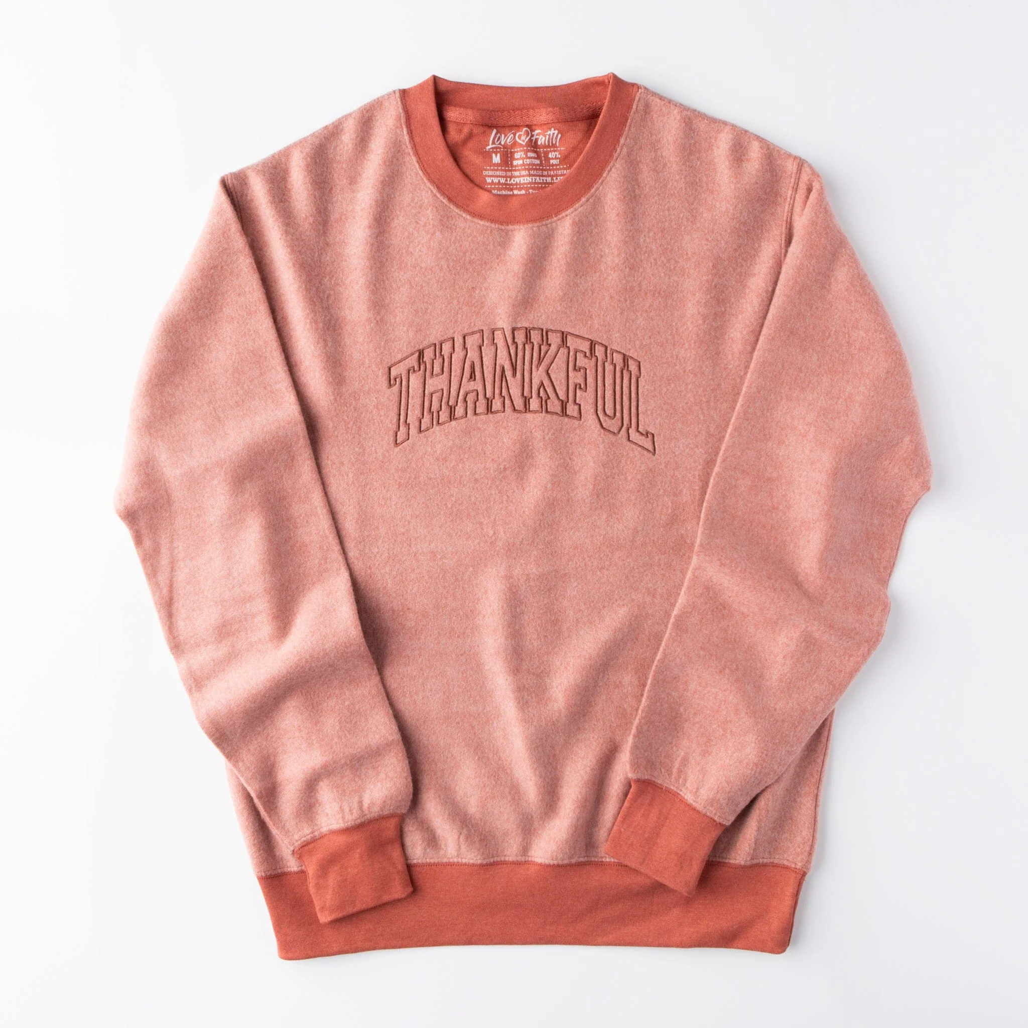 Embroidered Thankful Fuzzy Sweatshirt - Image 4