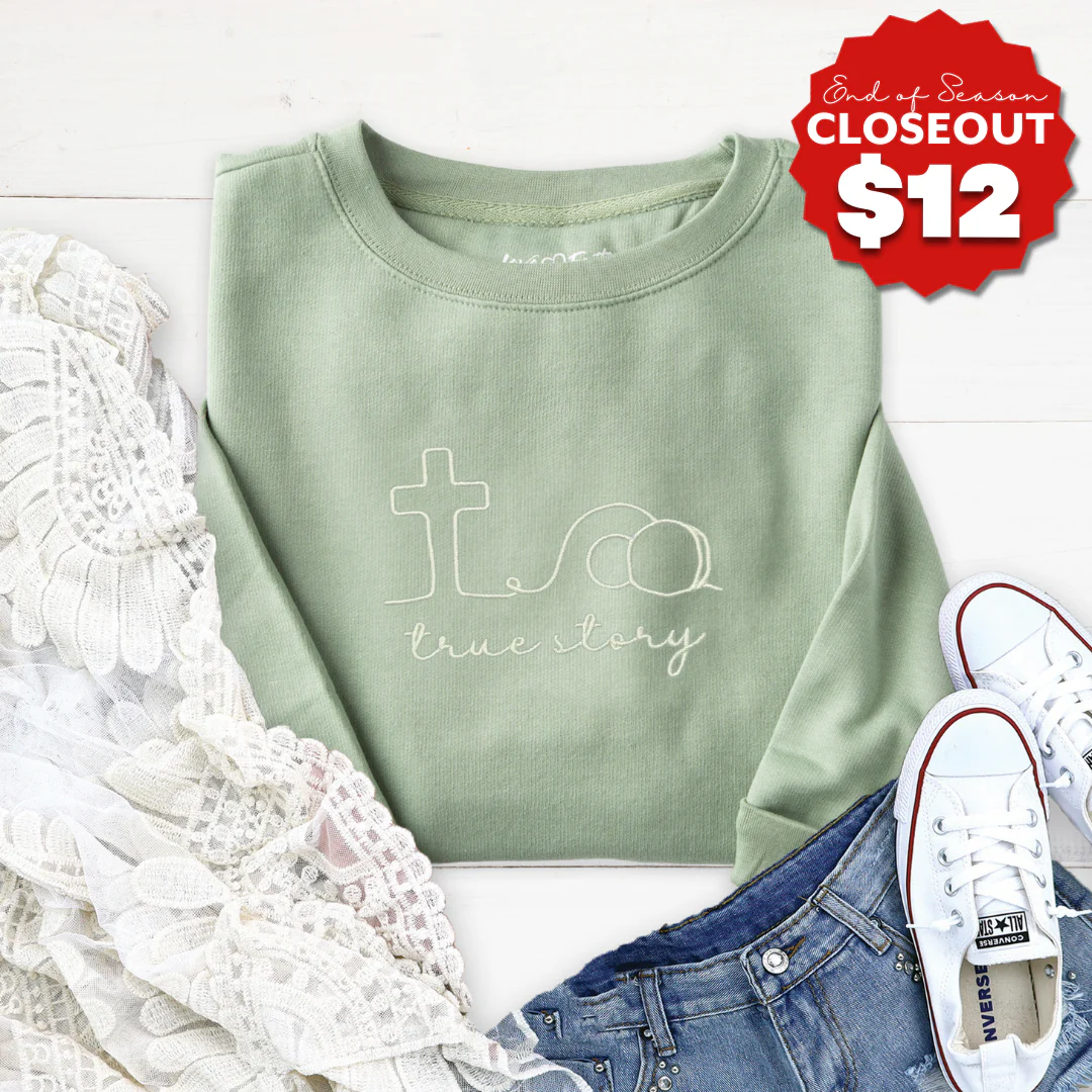 Embroidered True Story Sweatshirt