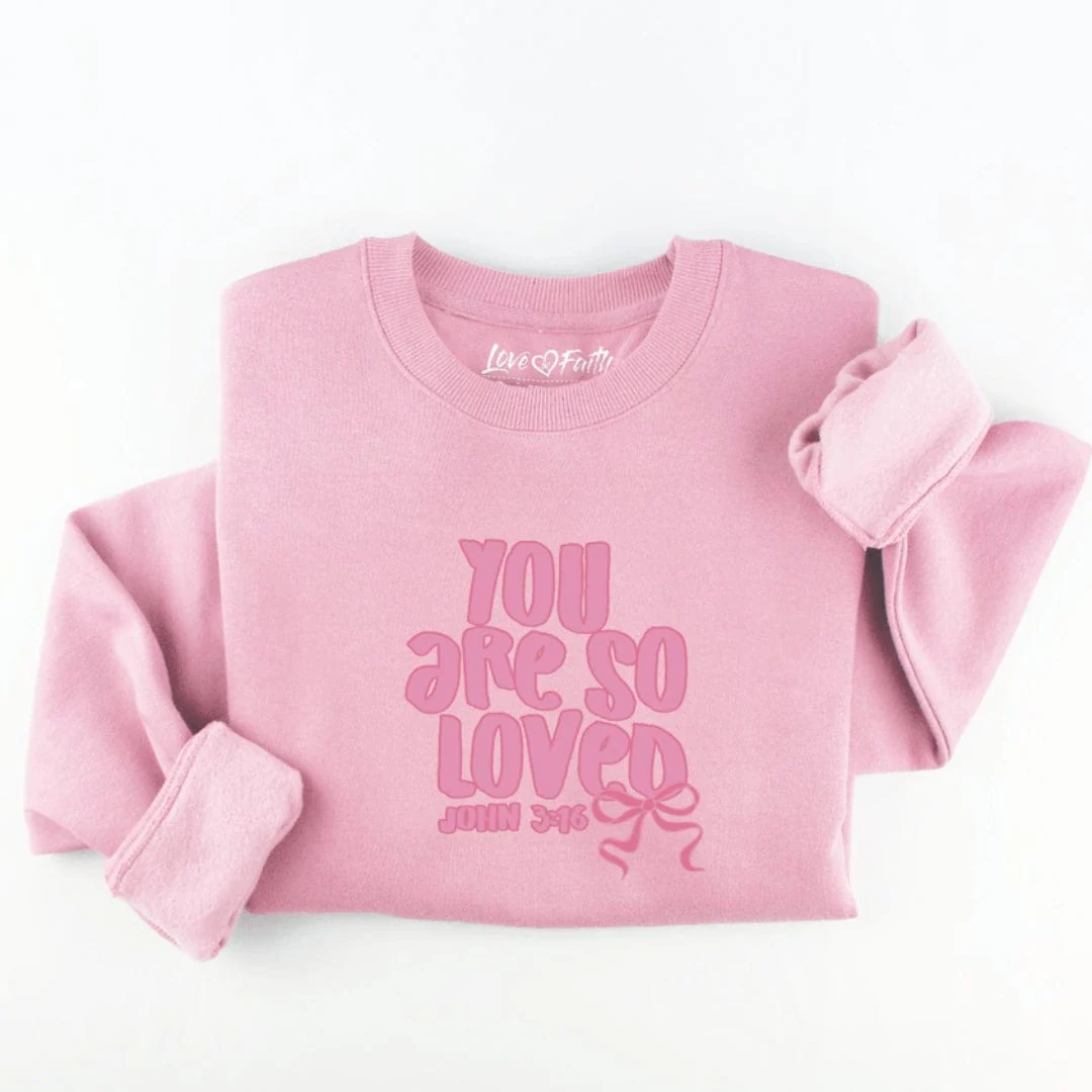 Embroidered You Are So Loved Sweatshirt - Image 2