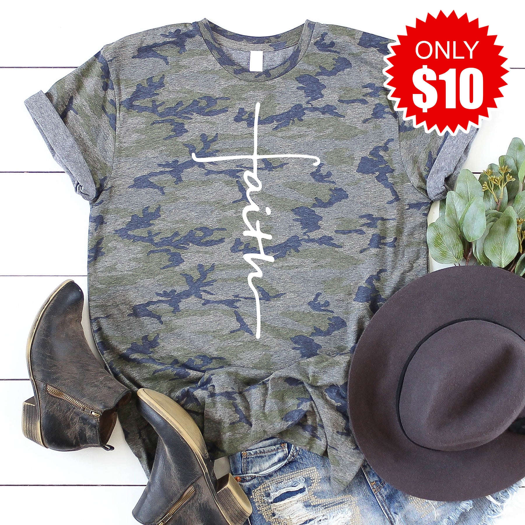 Faith Cross Tee - 10