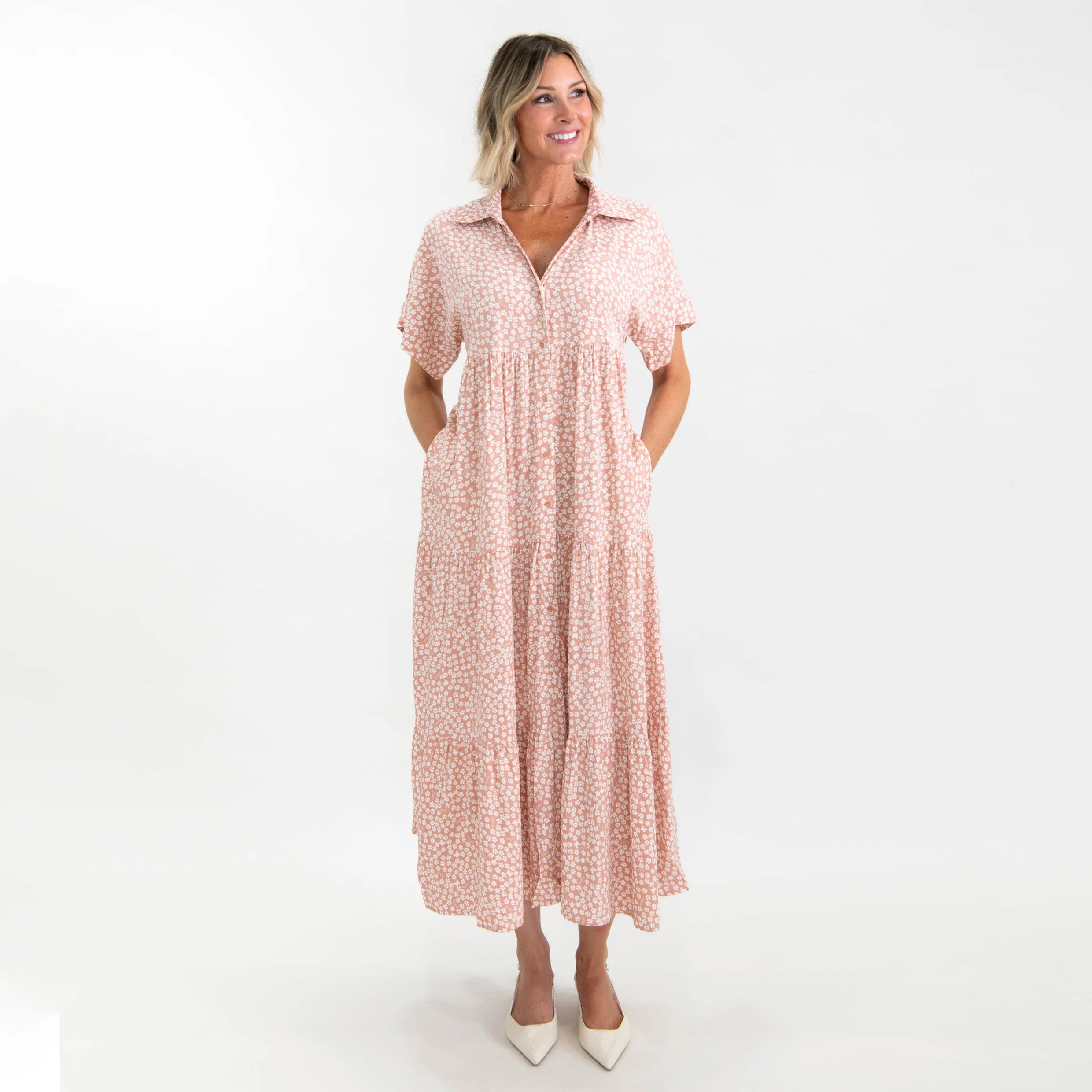 Faith Hope Love Ditsy Floral Print Dress