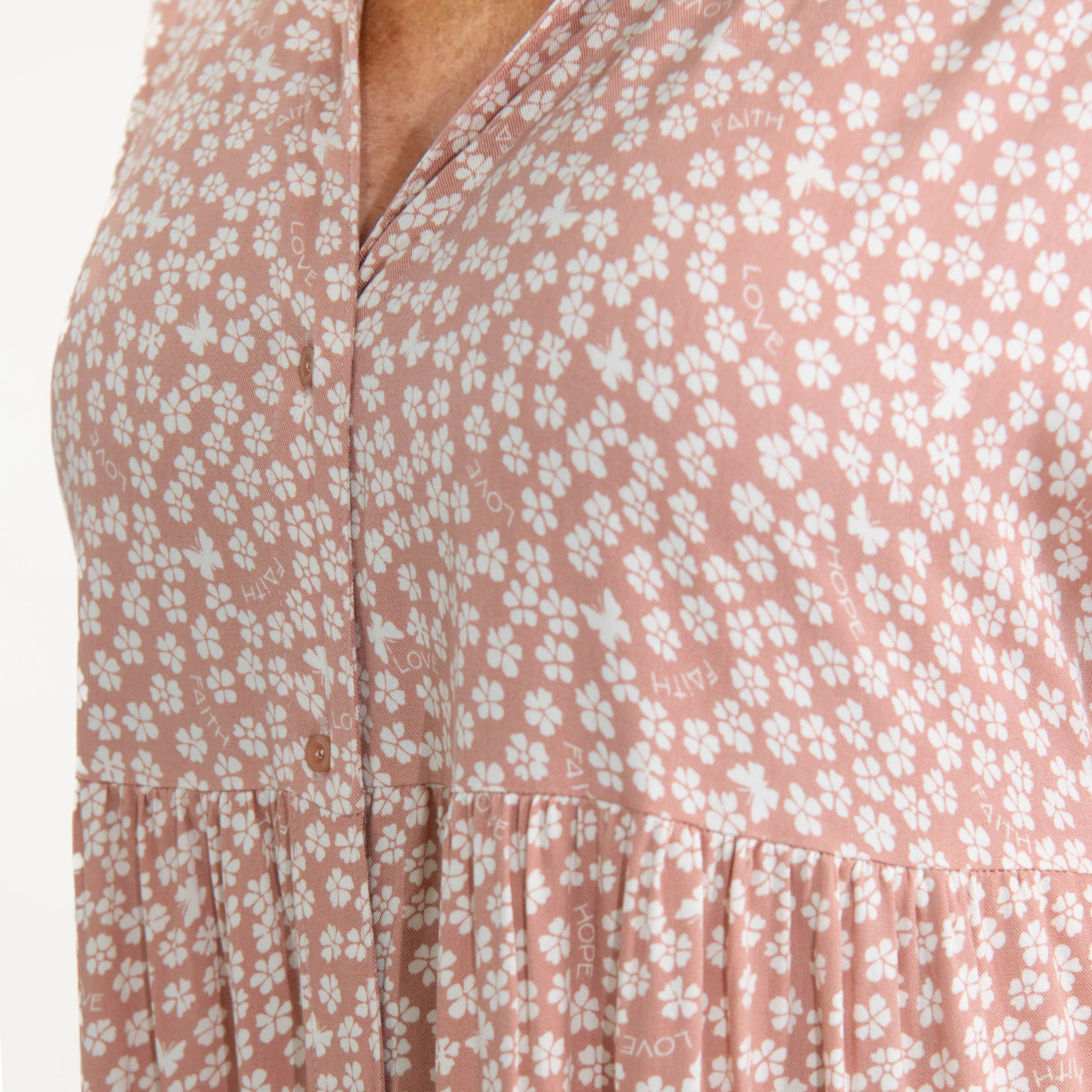 Faith Hope Love Ditsy Floral Print Dress - Image 4
