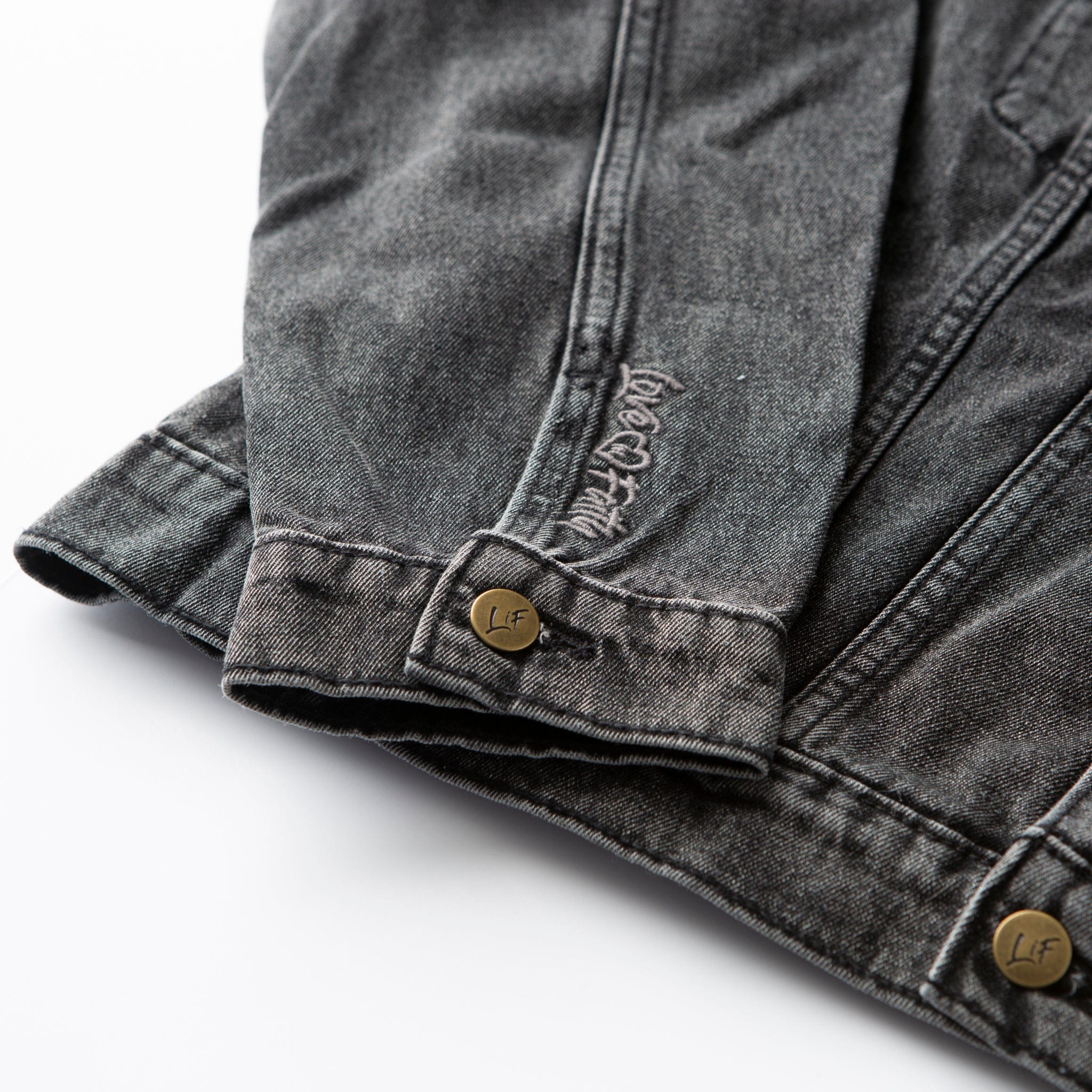 Vintage Washed Faith Over Fear Denim Jacket - Image 10