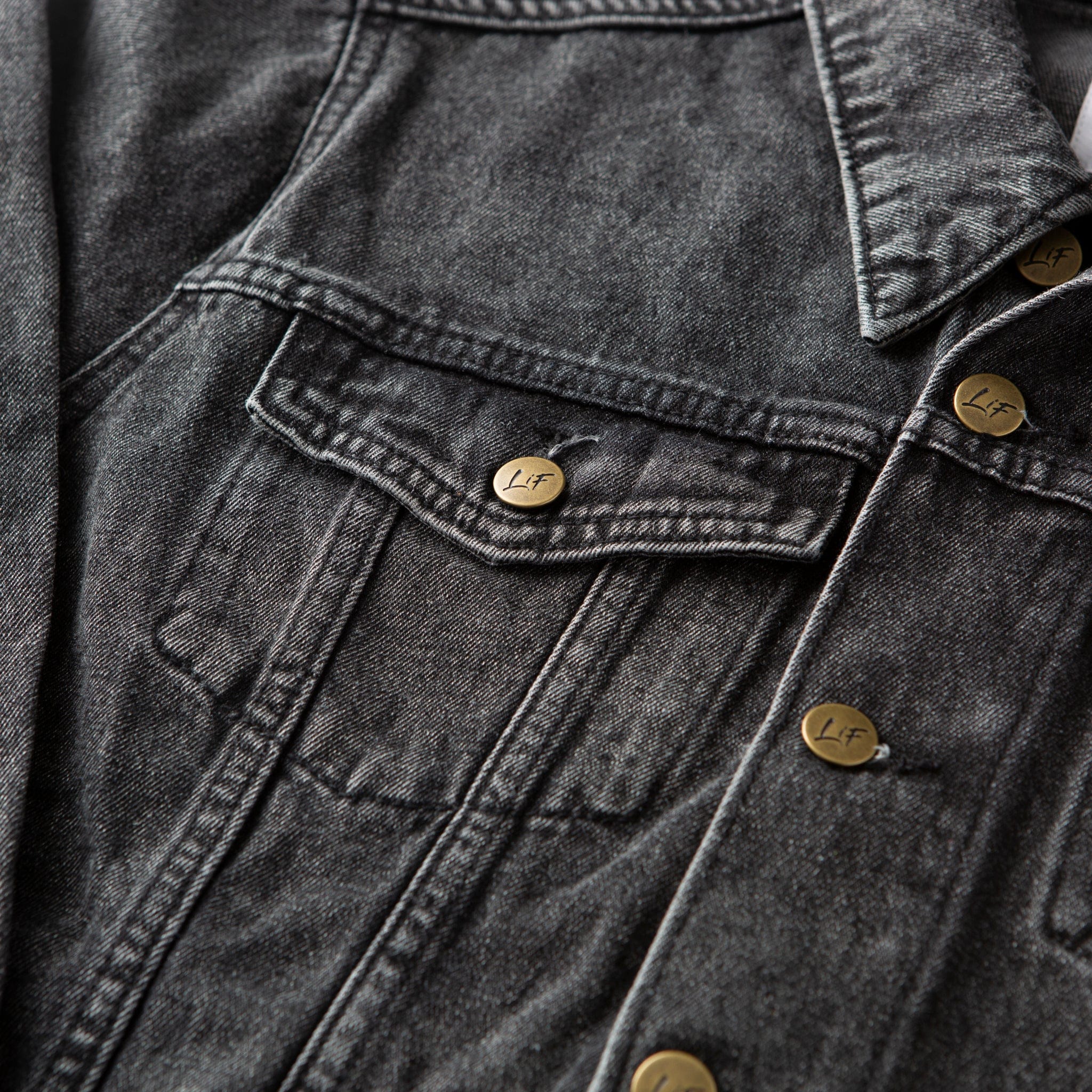 Vintage Washed Faith Over Fear Denim Jacket - Image 9