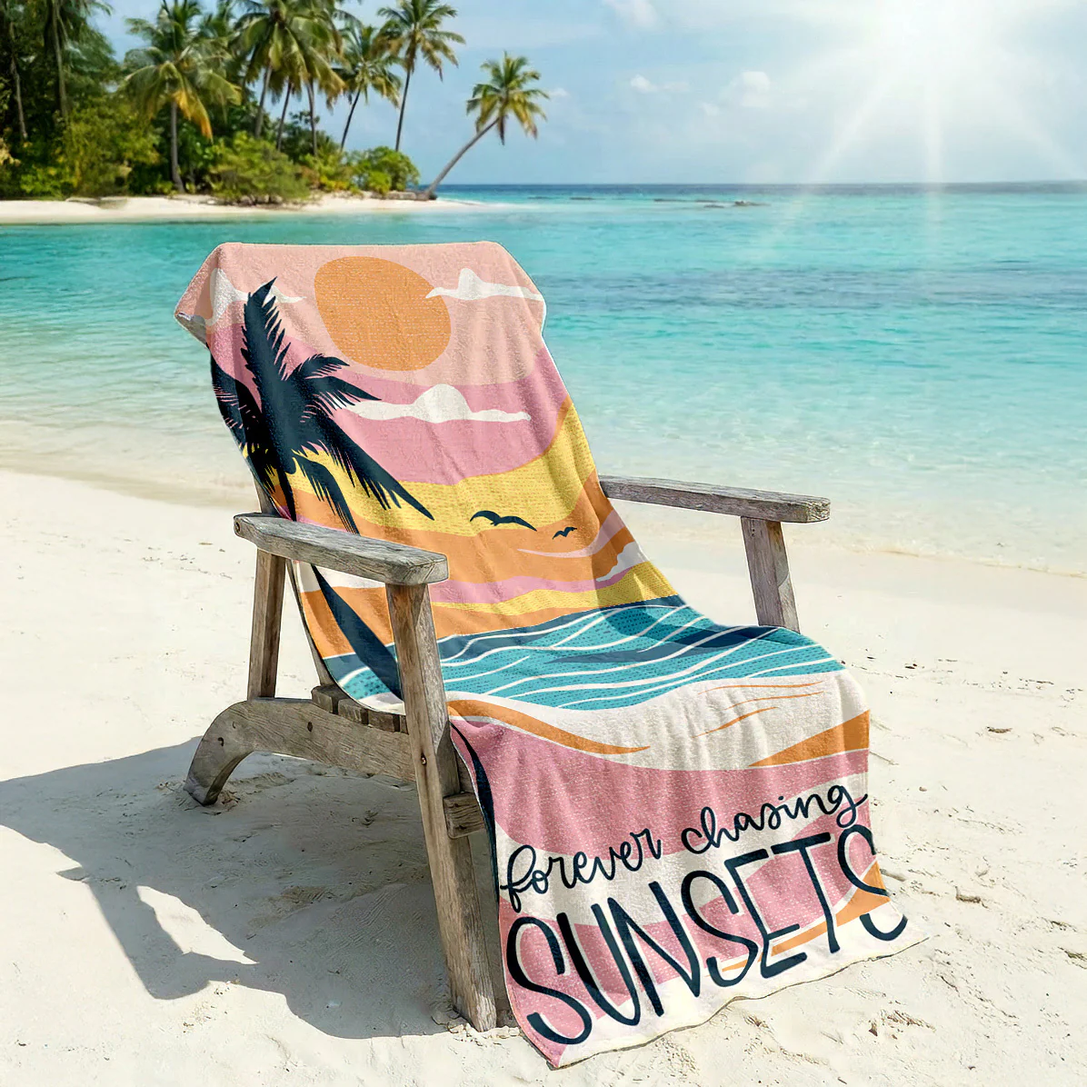 Forever Chasing Sunsets Beach Towel - Image 2