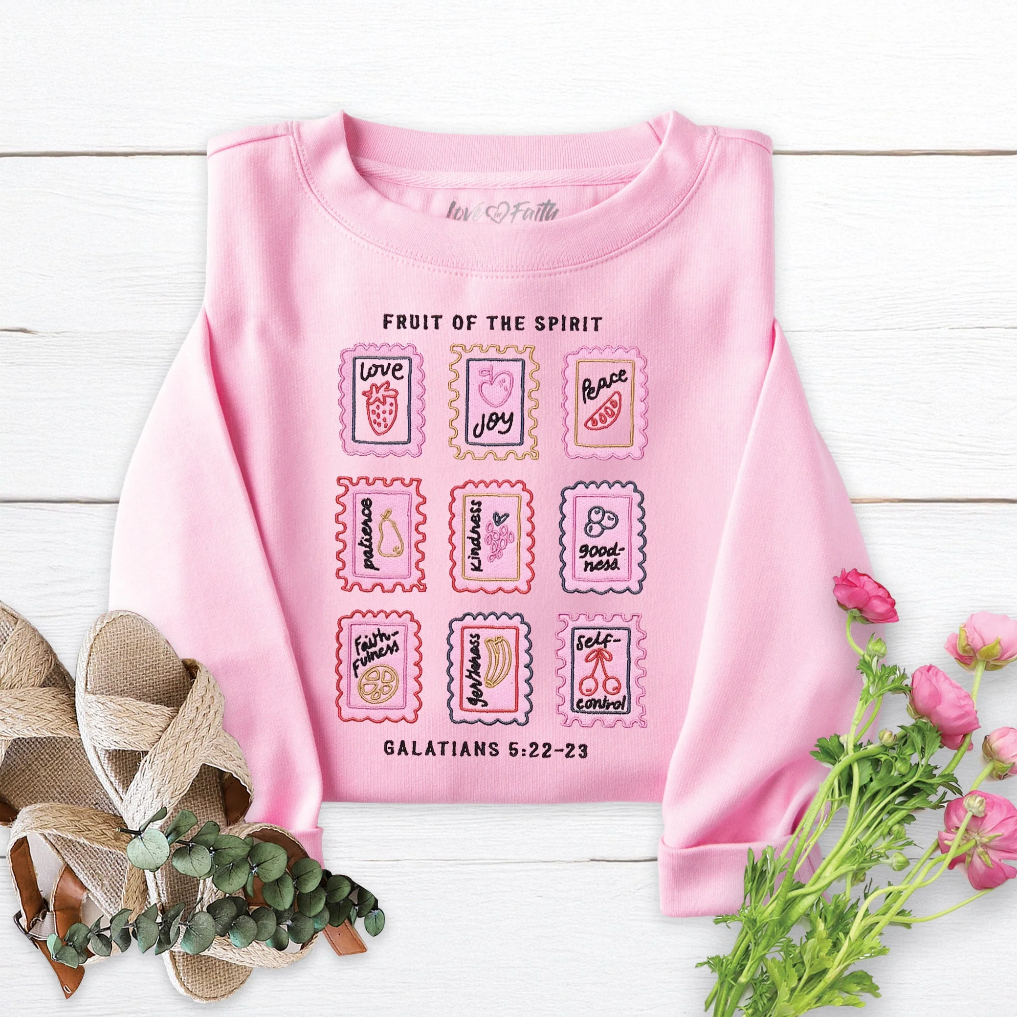 Fruit of the Spirit Embroidered Crewneck Sweatshirt