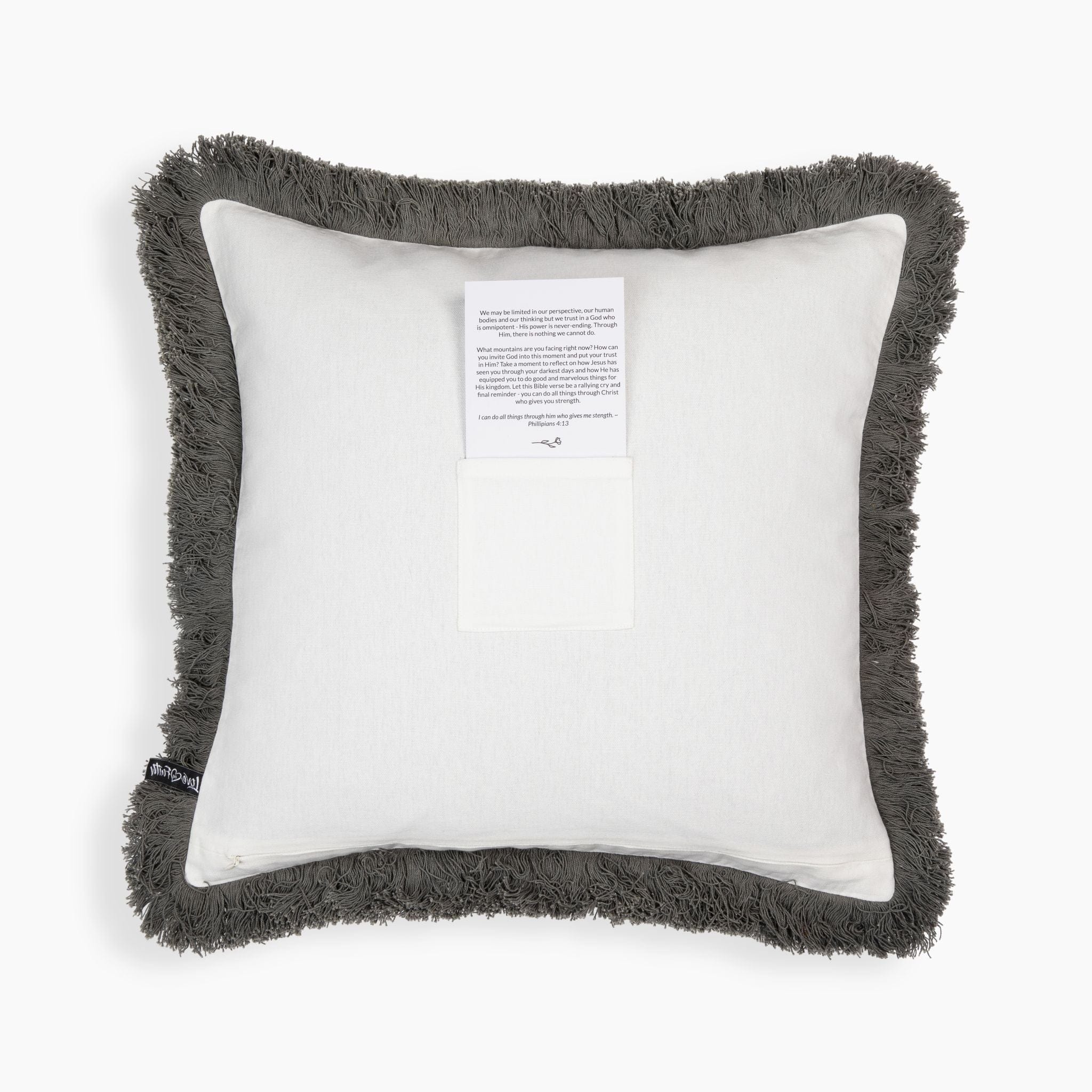 I Can Do All Things Prayer Pocket Pillow Cover - Image 3