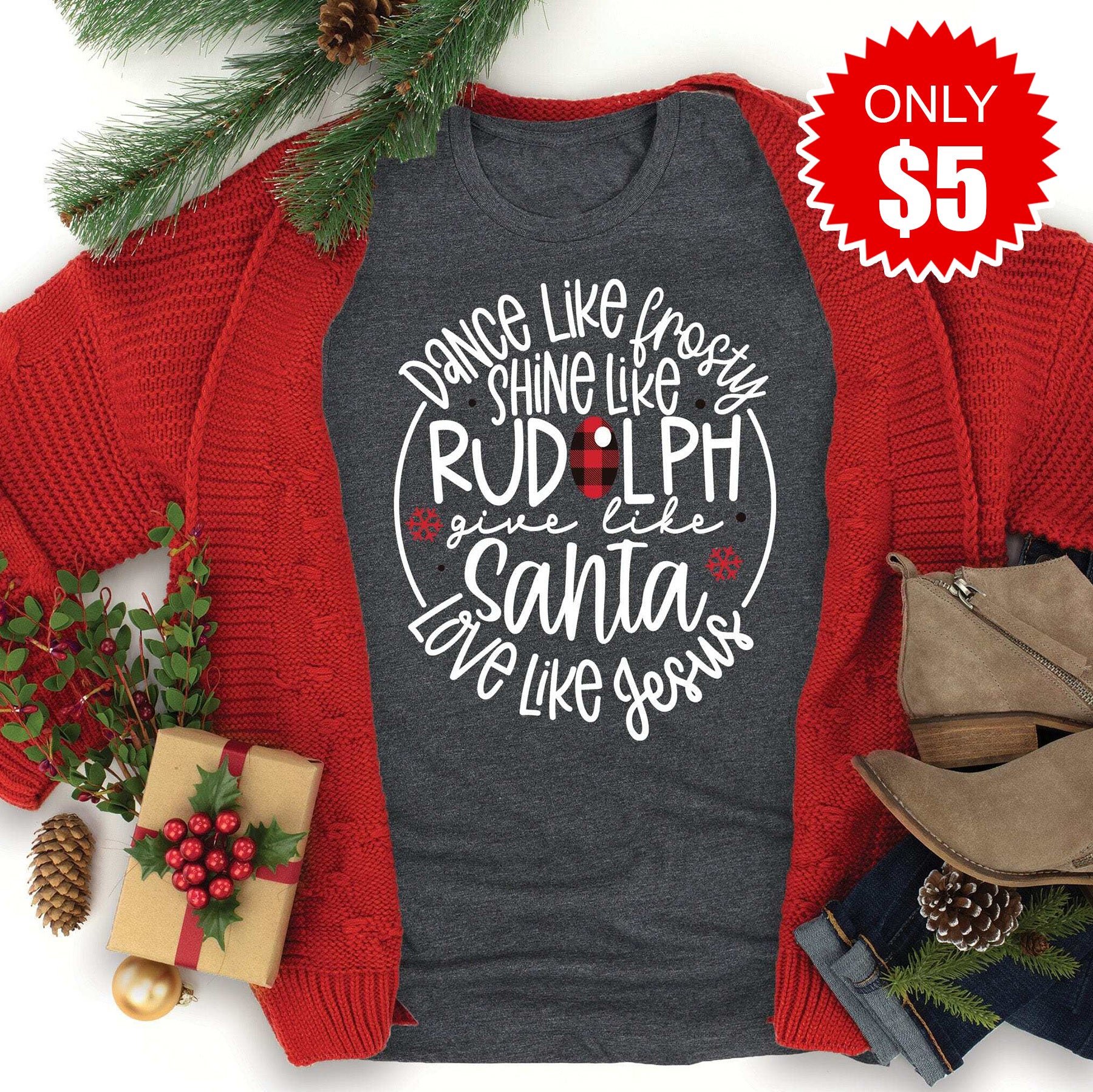 Love Like Jesus Christmas Tee - 5