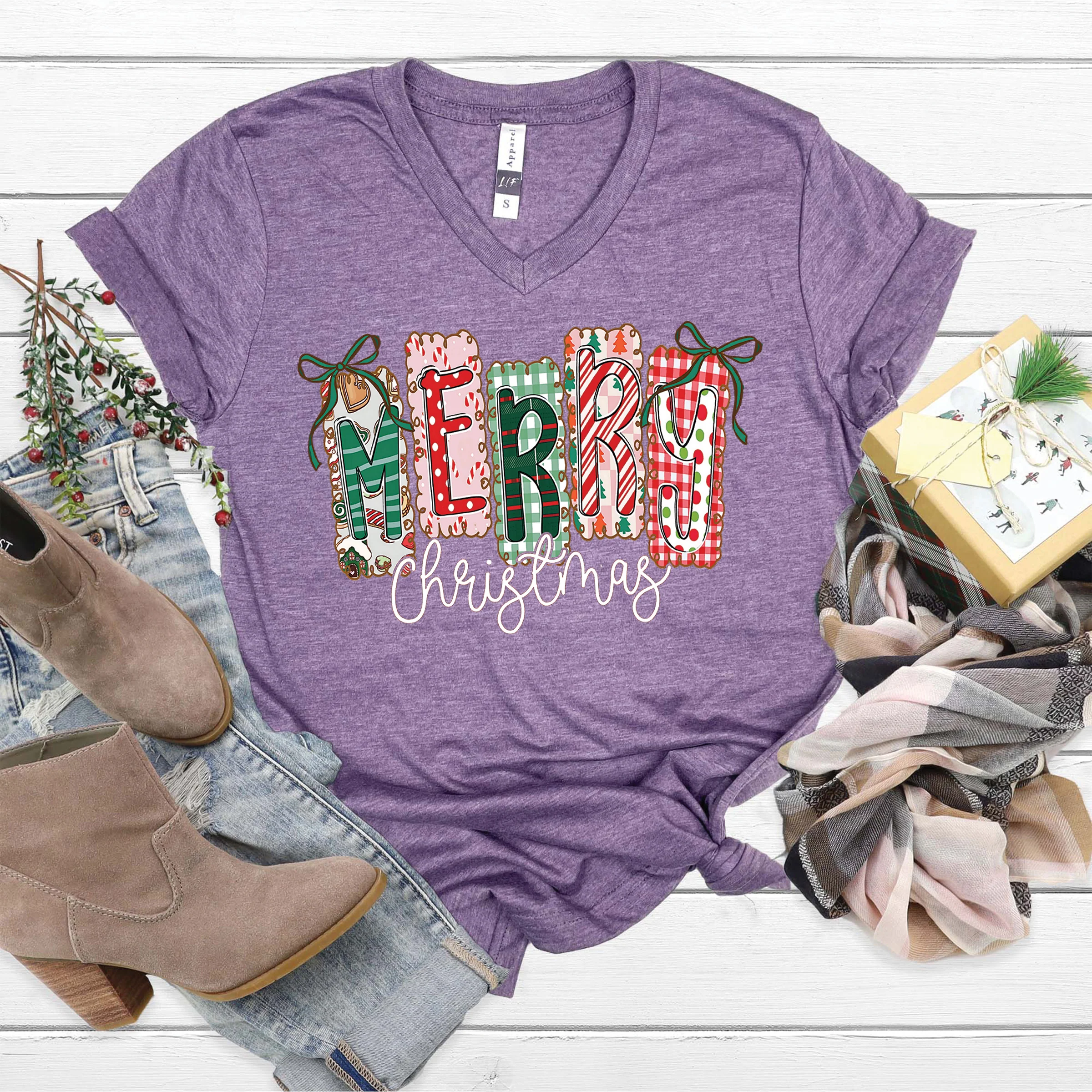 Merry Christmas V-Neck