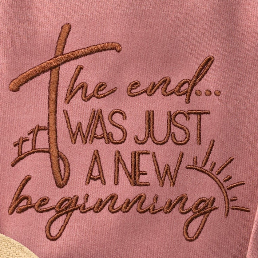 Embroidered New Beginnings Sweatshirt - Image 2