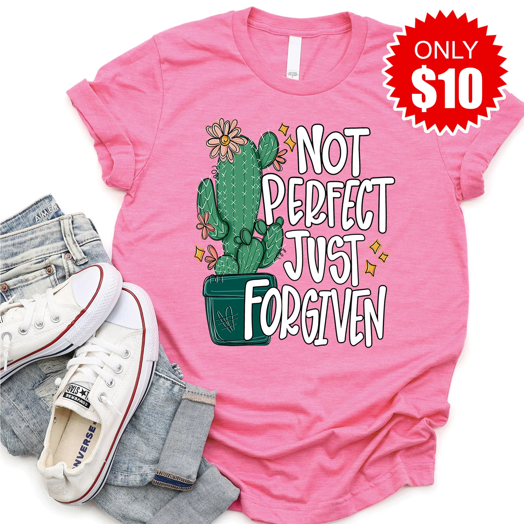 Not Perfect Just Forgiven Tee - 10