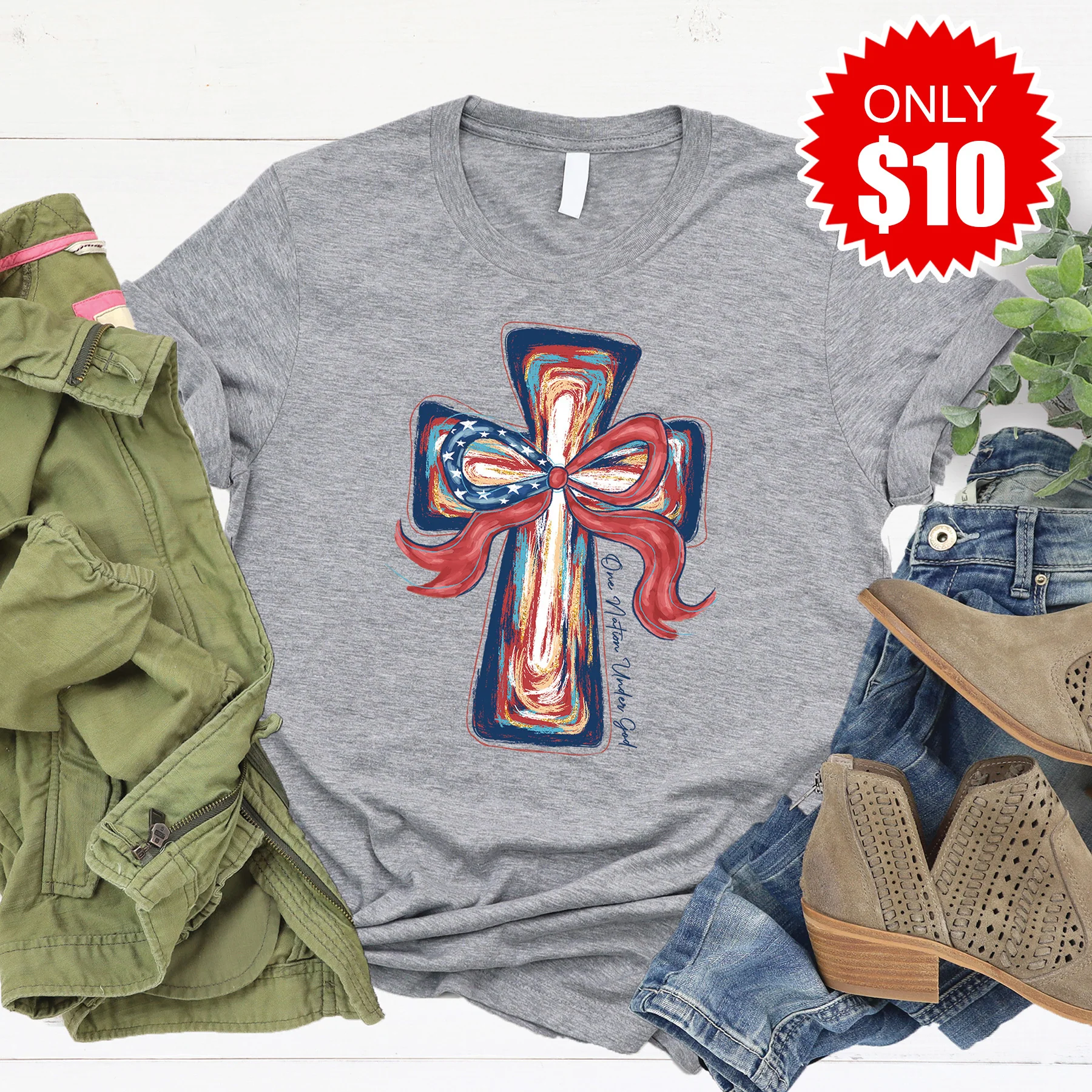 One Nation Cross Tee - 10