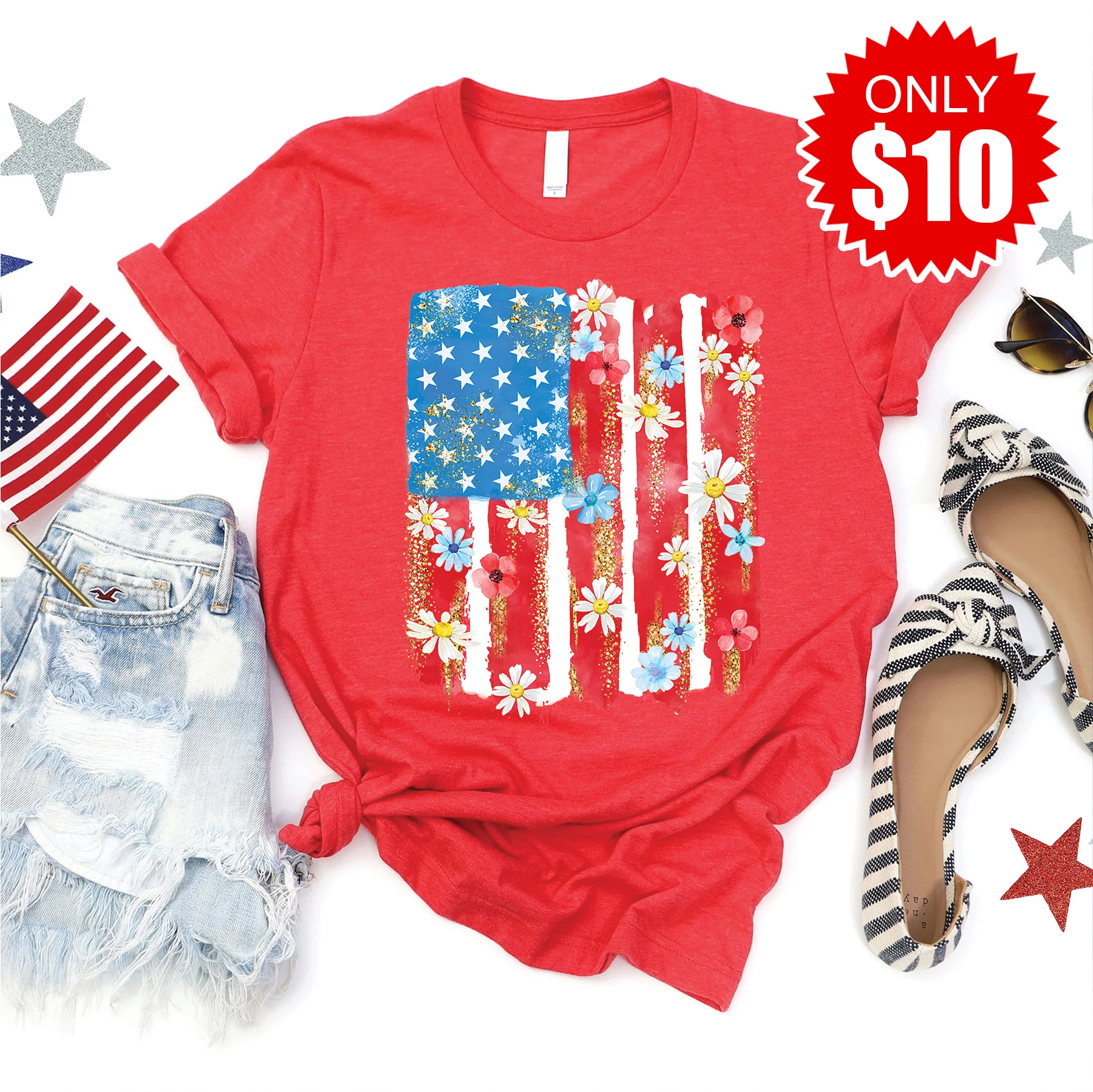 Patriotic Flag Tee - 10