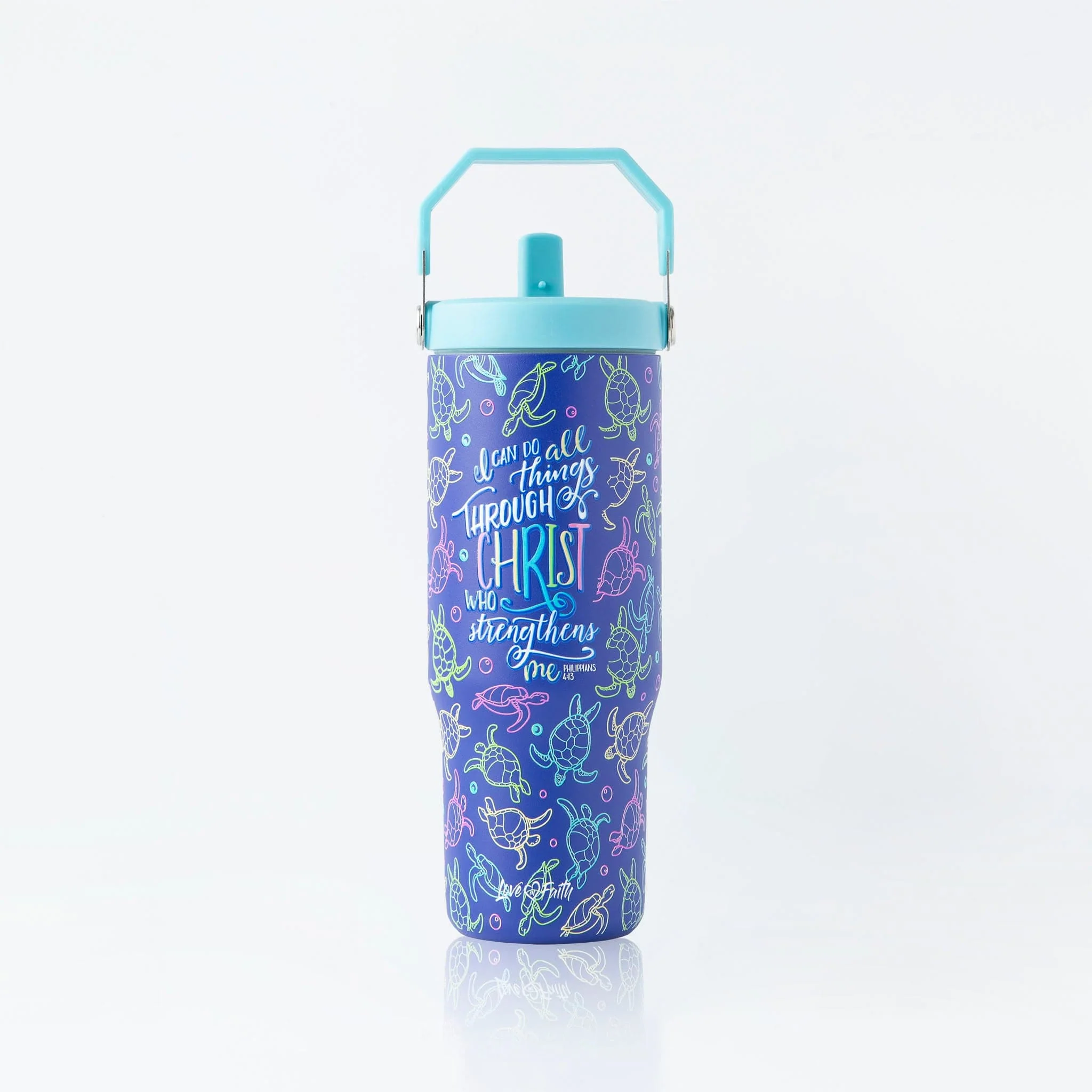 Phil 4:13 Stainless Steel 30oz Flip Top Tumbler - Image 3