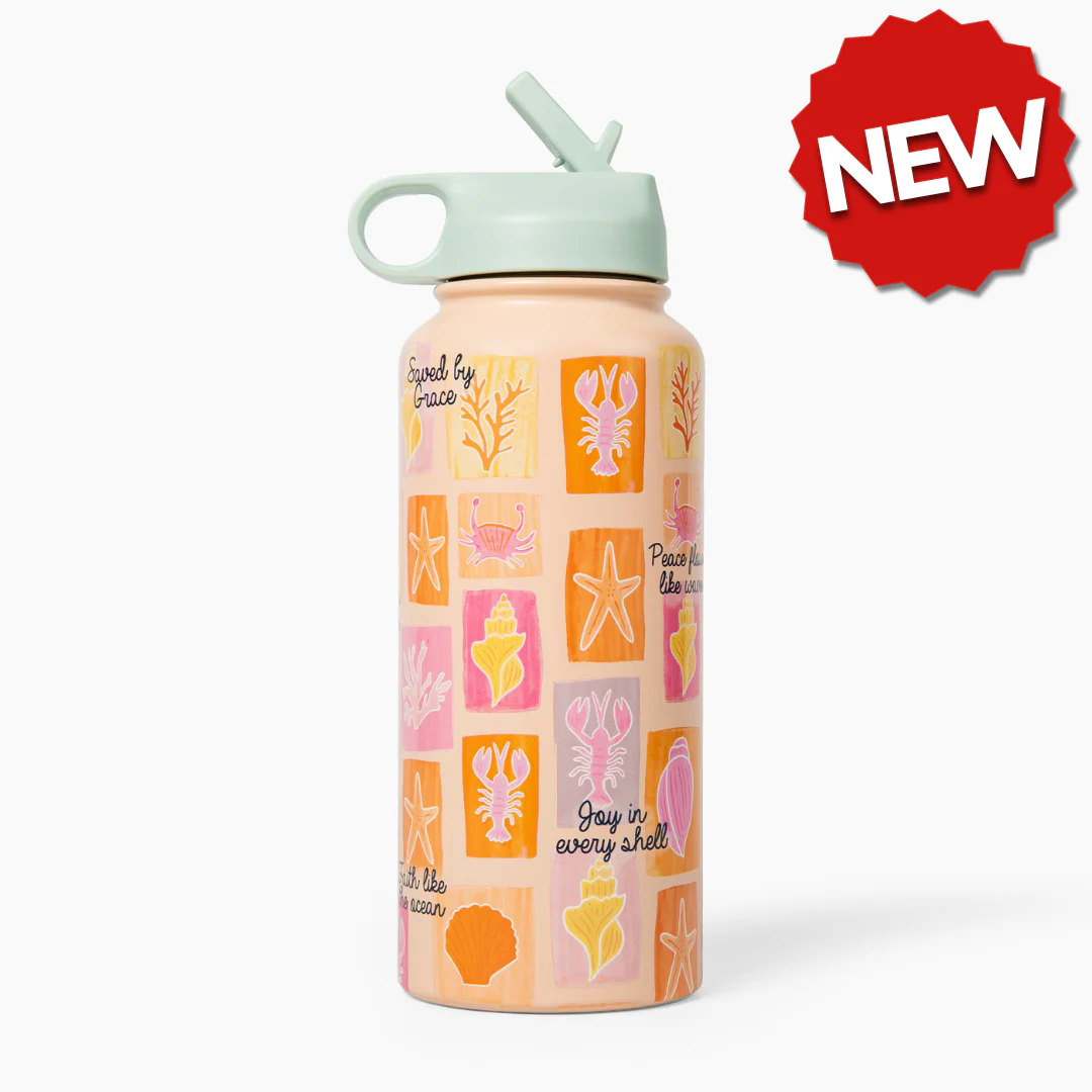 Sea Shells Stainless Steel 32 oz Bottle