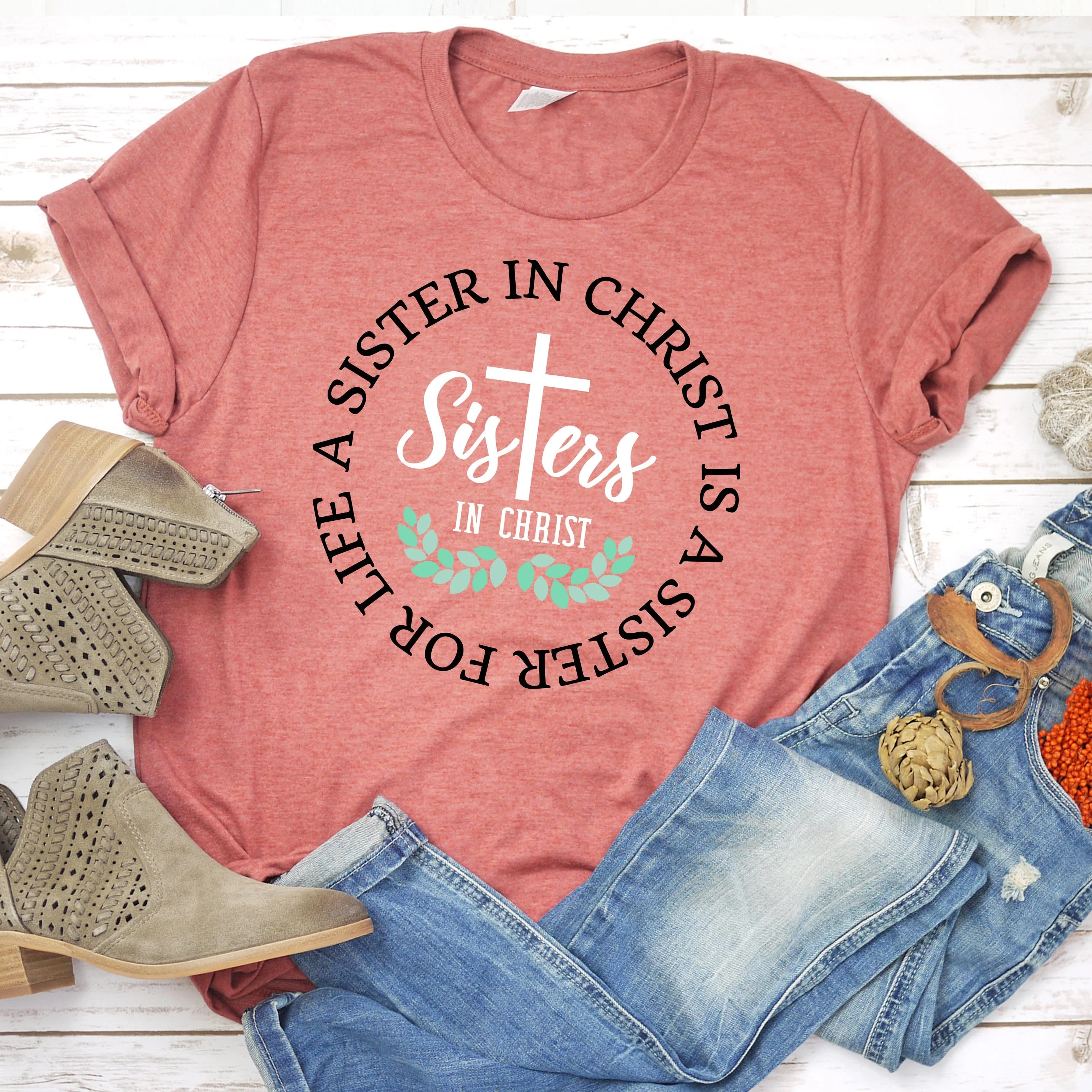 Sisters in Christ Tee - Image 2