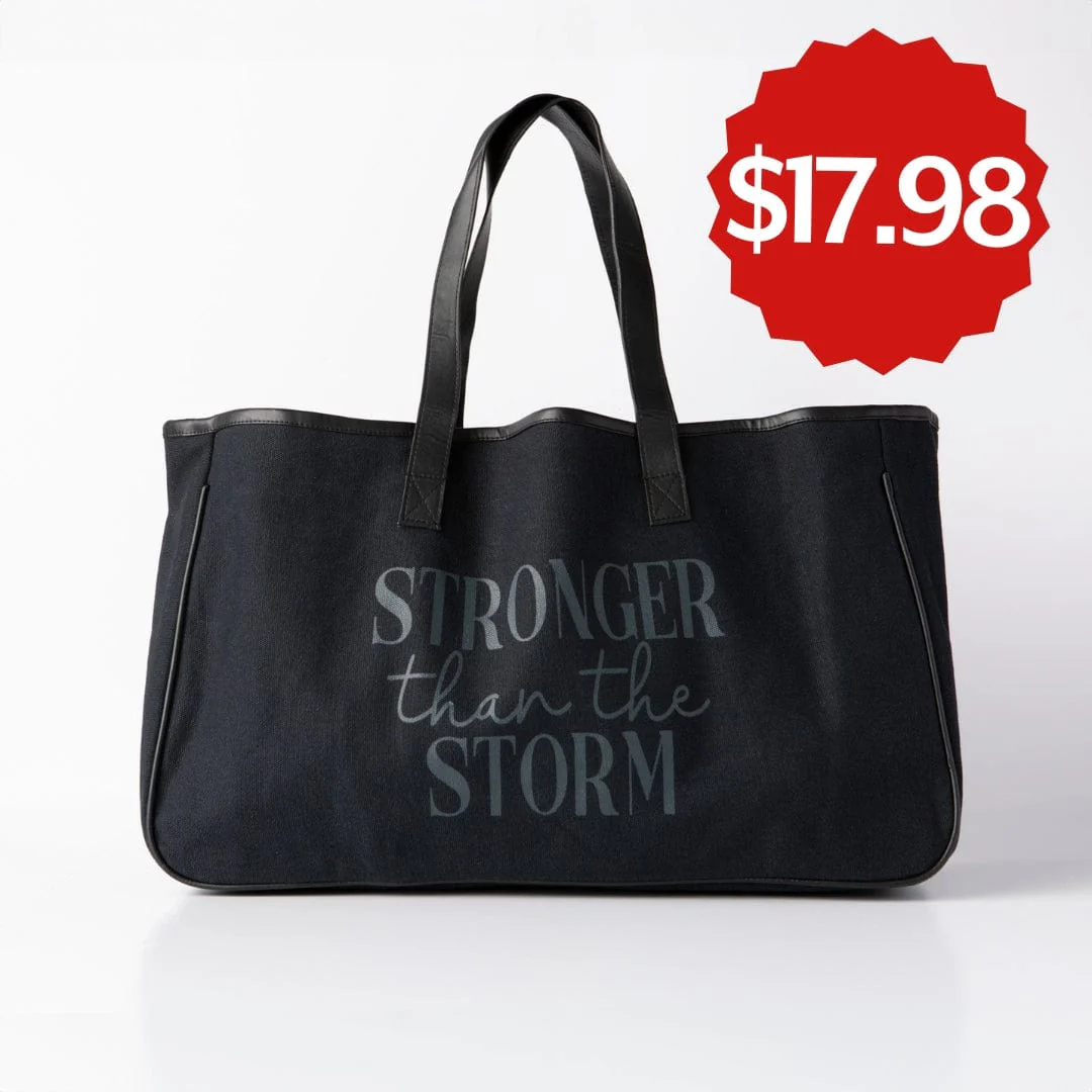Stronger than the Storm Canvas Tote Bag