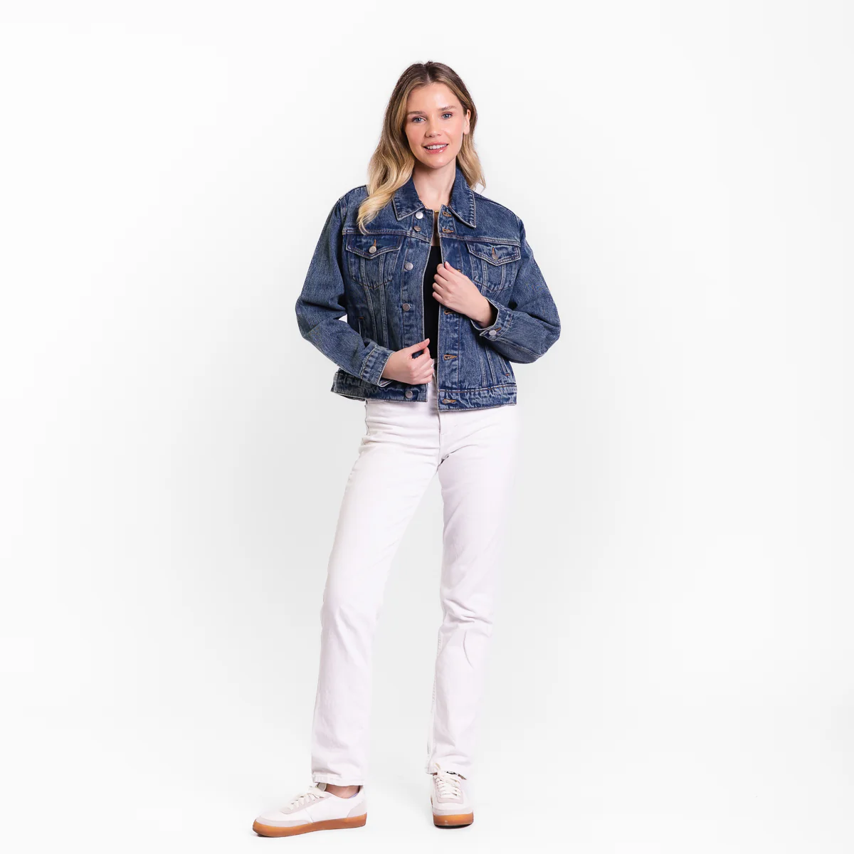 Vintage Washed Faith Cross Denim Jacket - Image 4